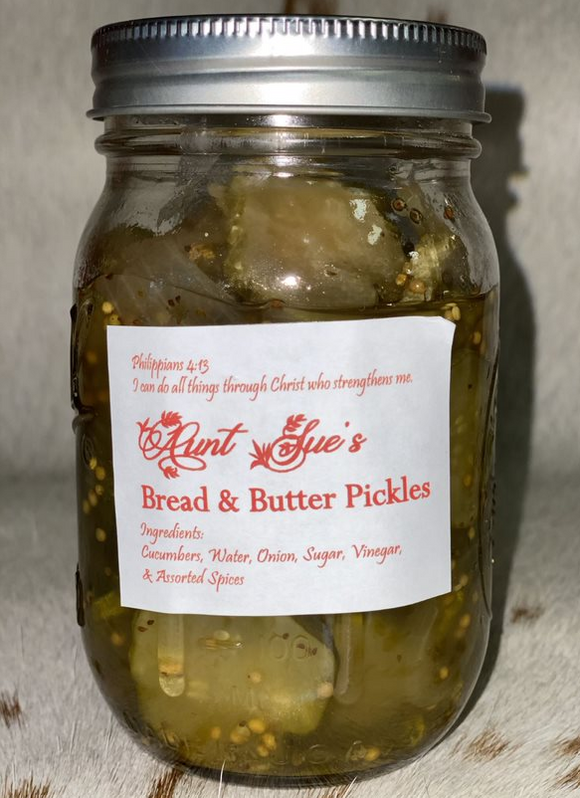 Aunt Sue's Bread n Butter Pickles